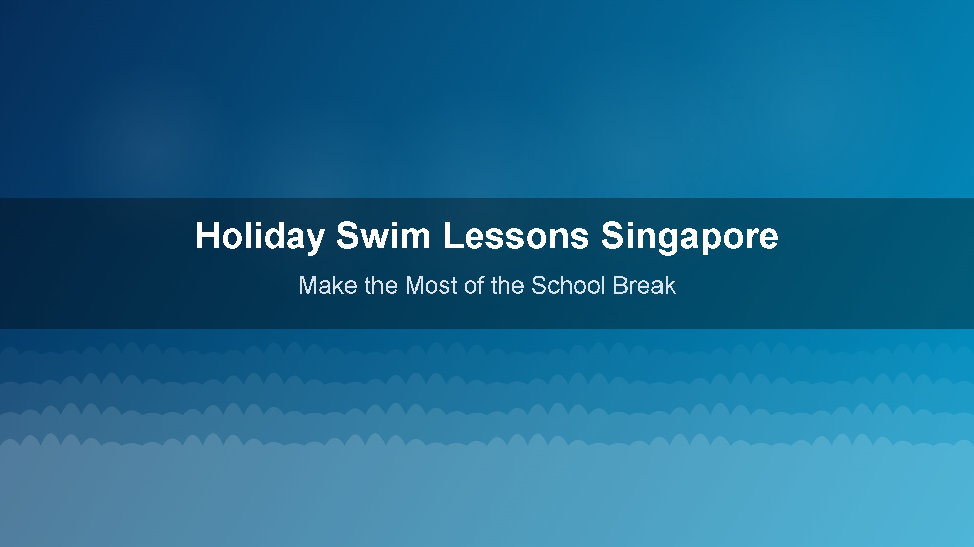 Holiday swimming lessons Singapore – children learning to swim in condo pool