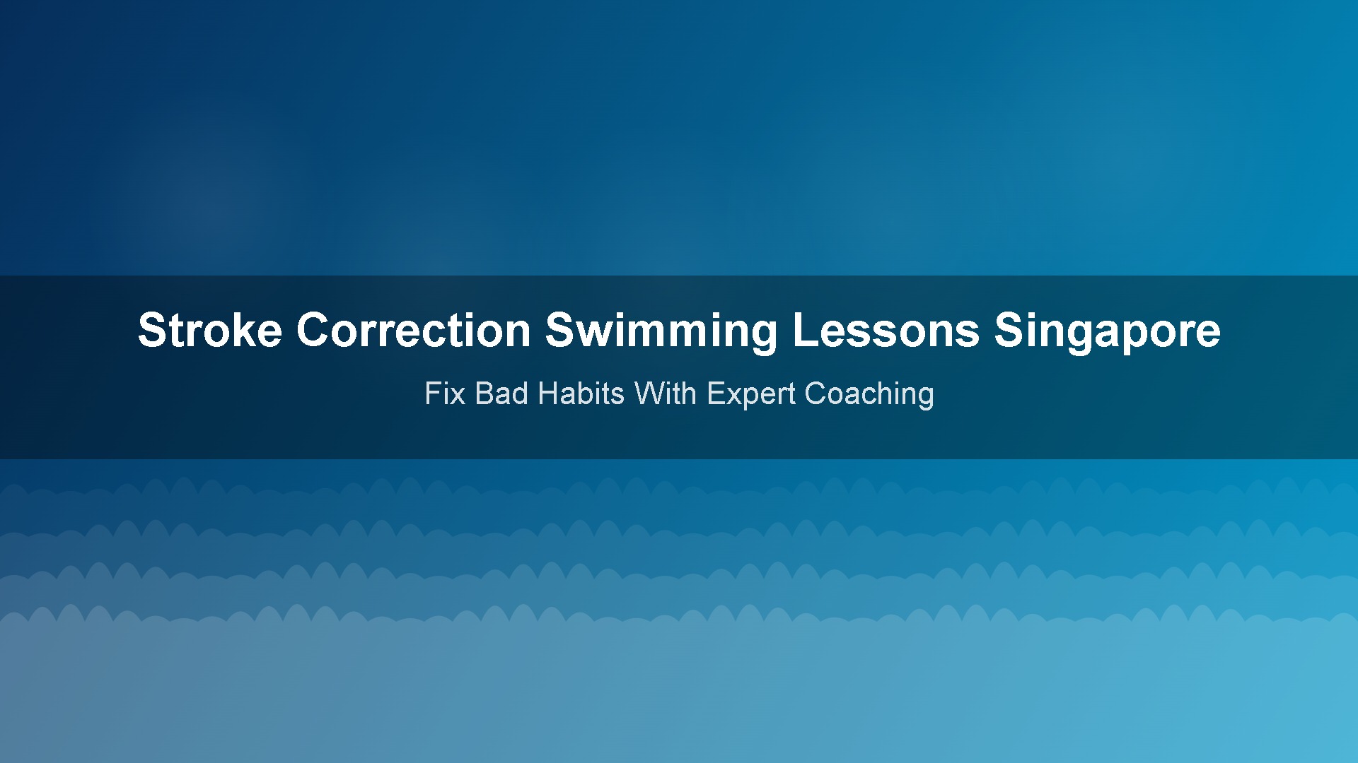 Stroke correction swimming Singapore – coach fixing freestyle technique at condo pool